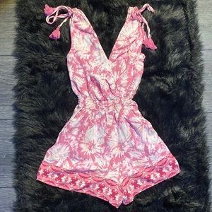 BeBop pink tie dye romper